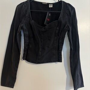 Levi's Black Long Sleeve Blouse
